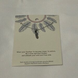 Lauren Spencer Feather Necklace - Silver